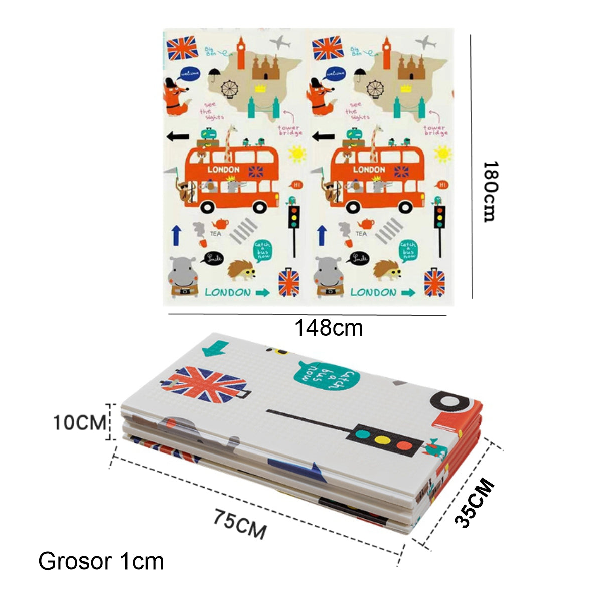 COMBO TAPETE PARA BEBÉS + LÁMPARA PROYECTOR DE REGALO